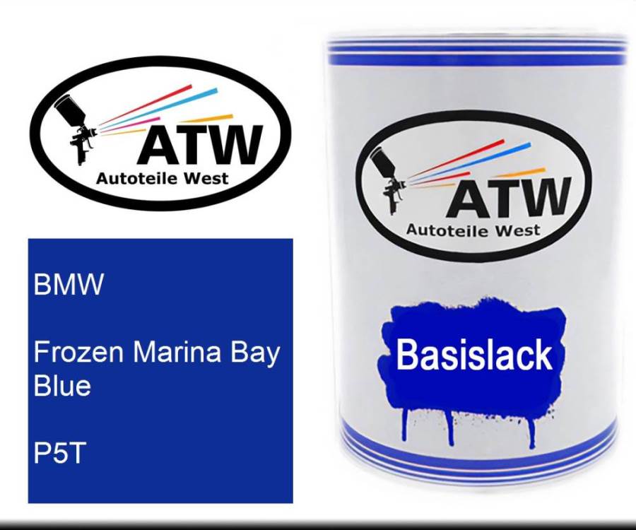 BMW, Frozen Marina Bay Blue, P5T: 500ml Lackdose, von ATW Autoteile West.